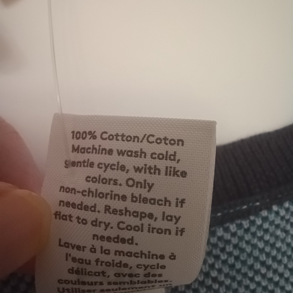 NWT Nordstrom  Open Edit Youth Blue Plaid Sweater 100% Cotton Size 8 - Picture 5 of 9